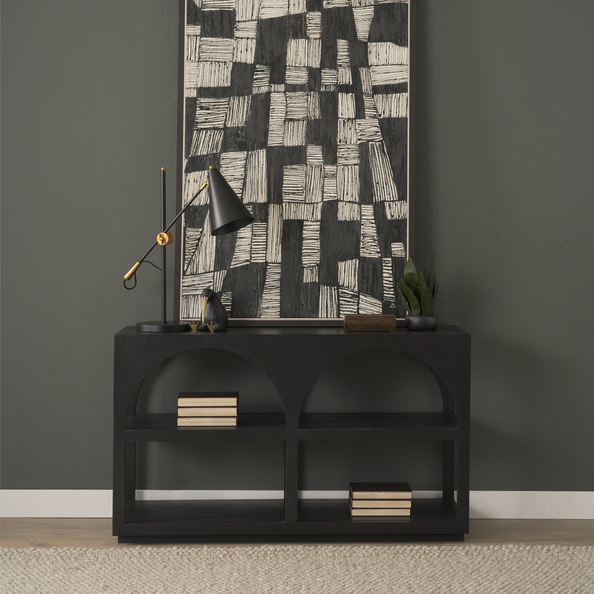 Bela Small Black Console Table