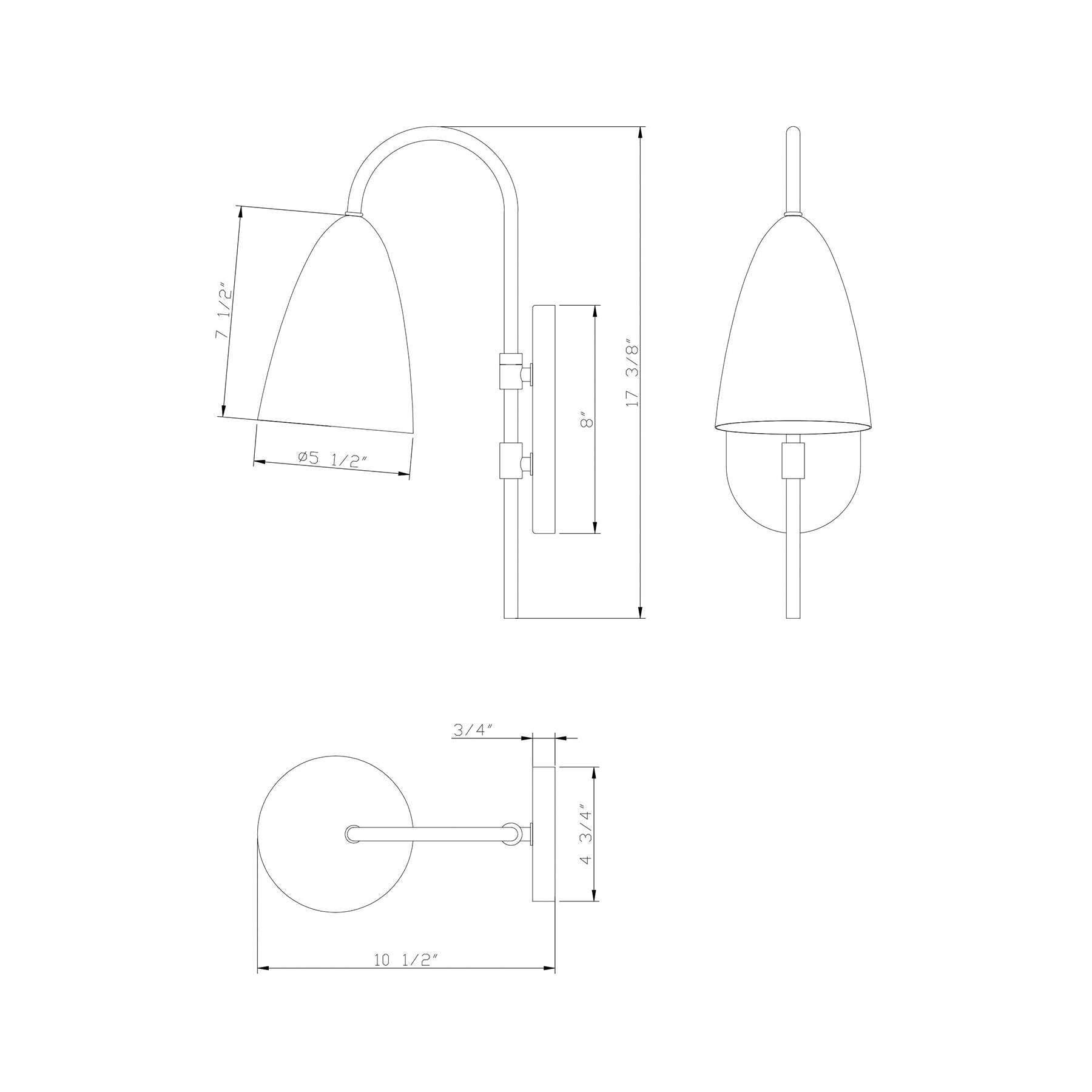 Desi Sconce - Bronze
