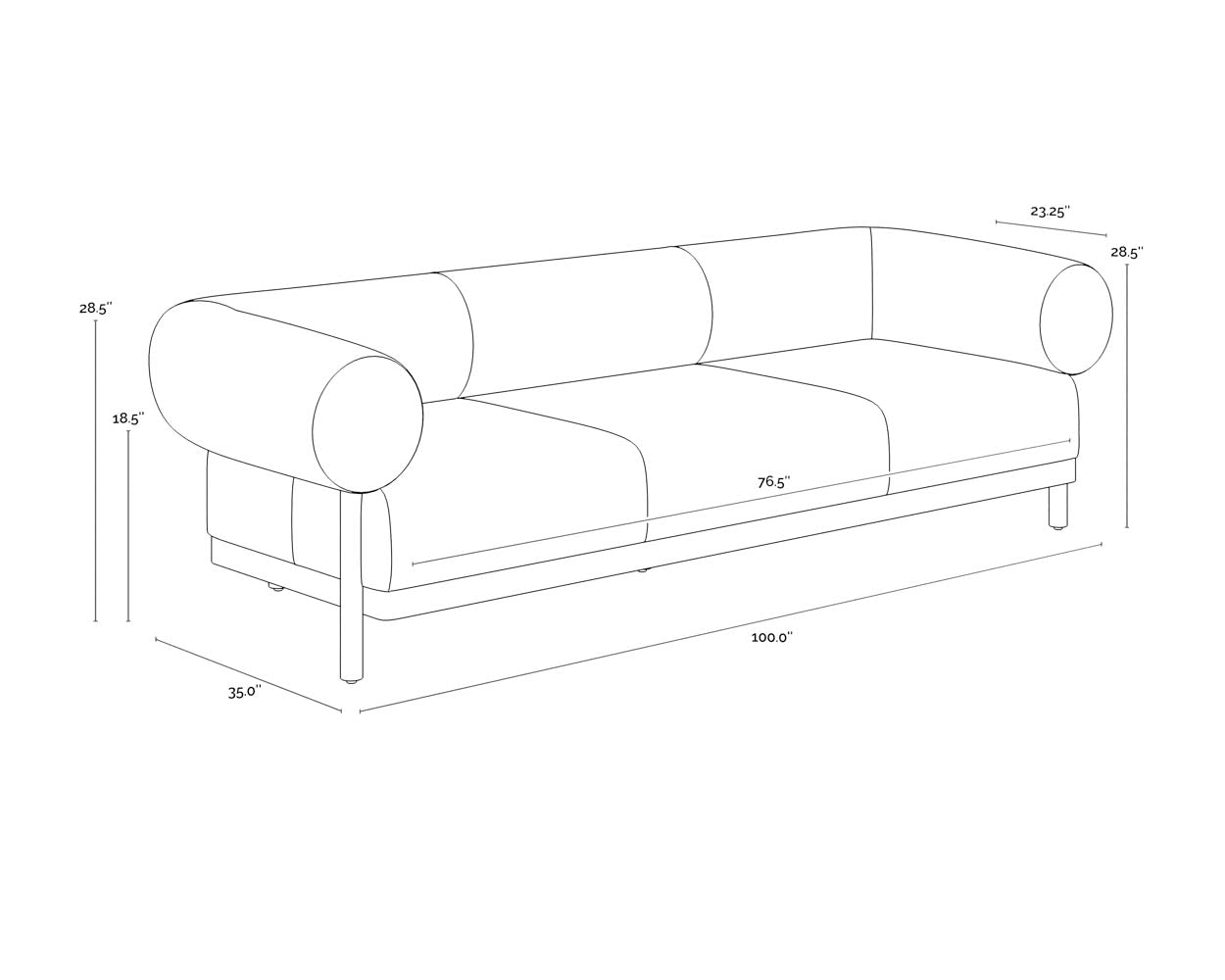 Bromley Sofa - Rustic Oak