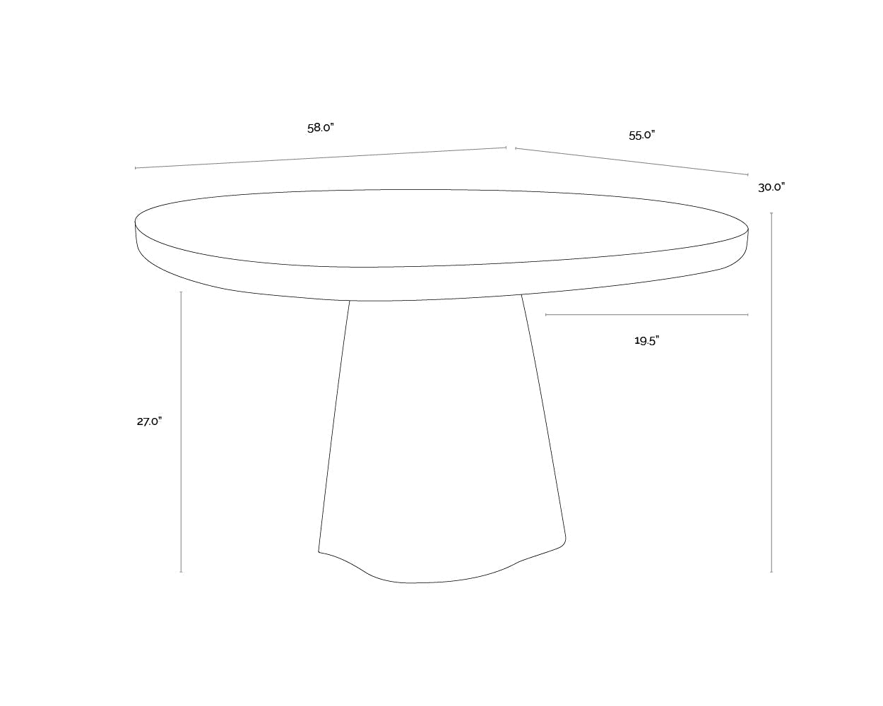 Carina Concrete Dining Table