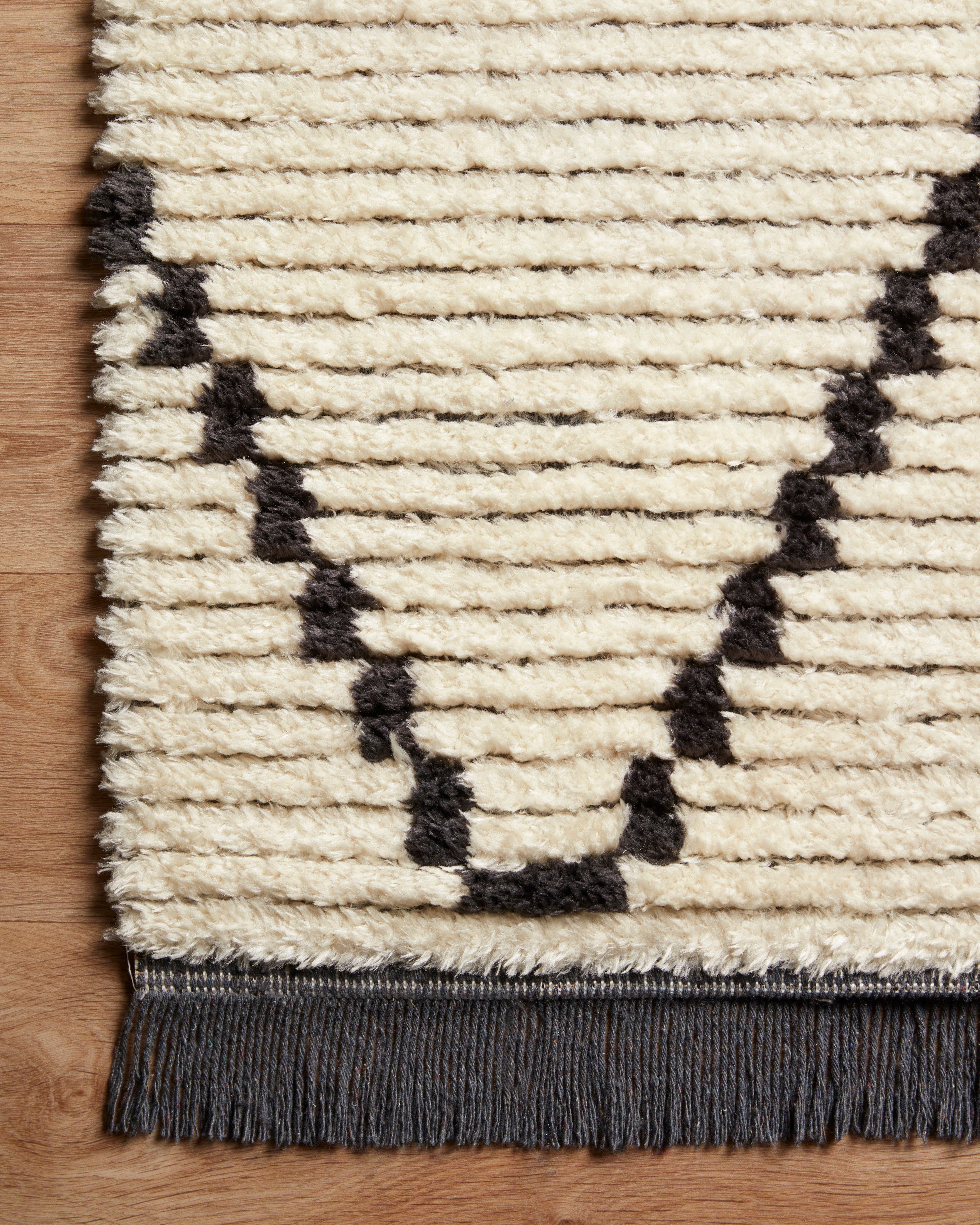 Chris Loves Julia x Loloi Alice Cream/Charcoal Rug