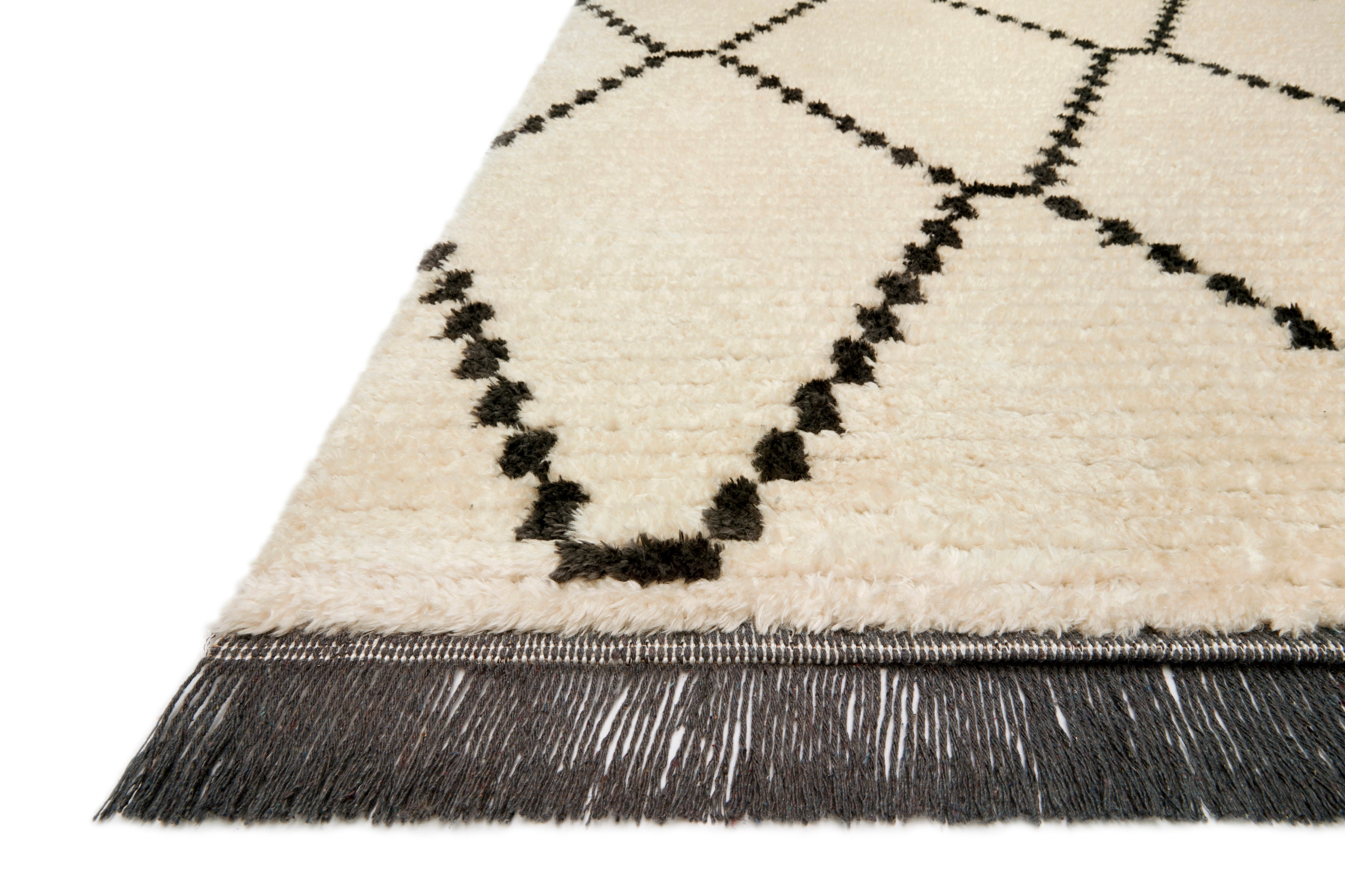 Chris Loves Julia x Loloi Alice Cream/Charcoal Rug