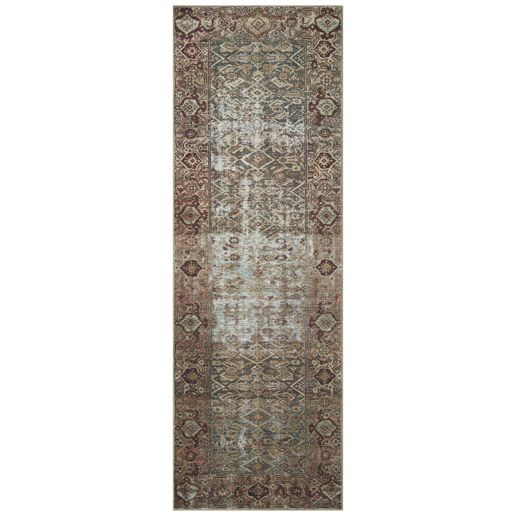 Amber Lewis x Loloi Georgie Moss/Salmon Rug