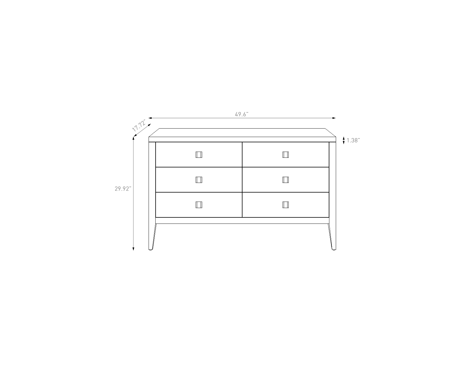Hara 6 Drawer Dresser