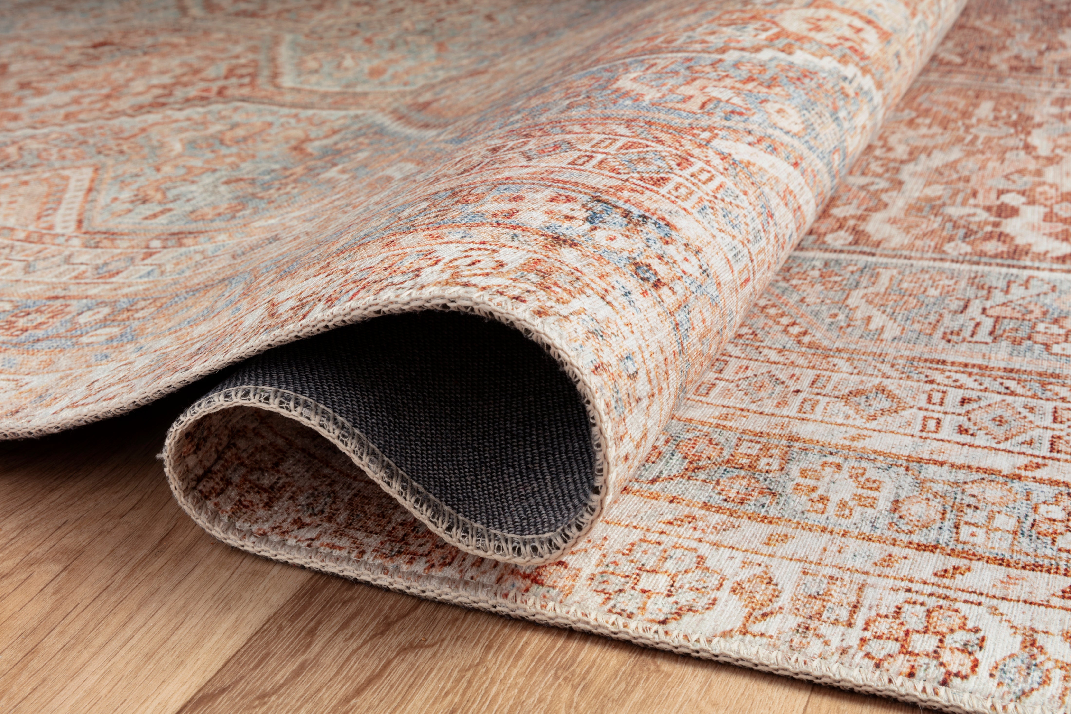Chris Loves Julia x Loloi Jules Tangerine/Mist Rug