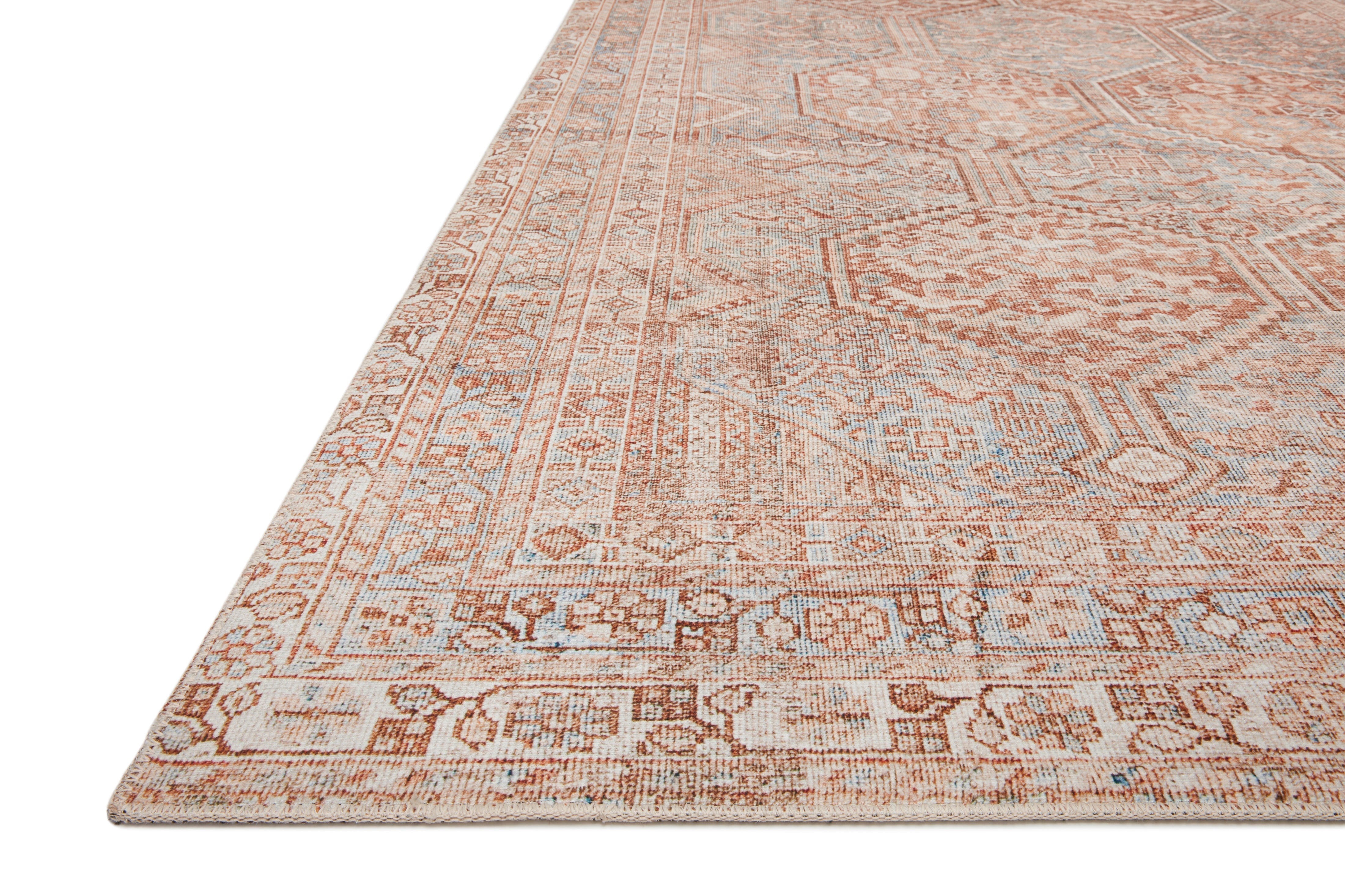 Chris Loves Julia x Loloi Jules Tangerine/Mist Rug