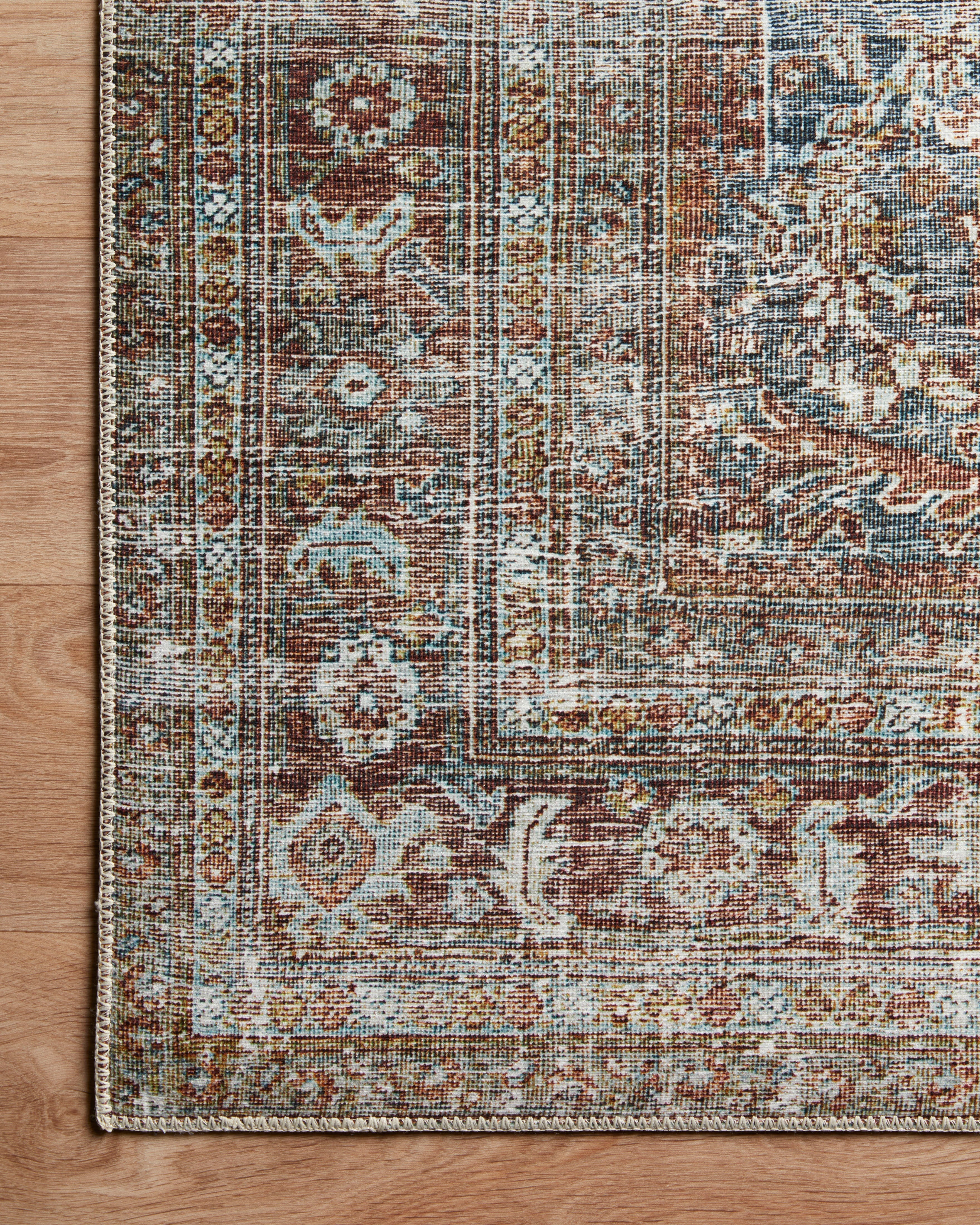 Chris Loves Julia x Loloi Jules Lagoon/Brick Rug