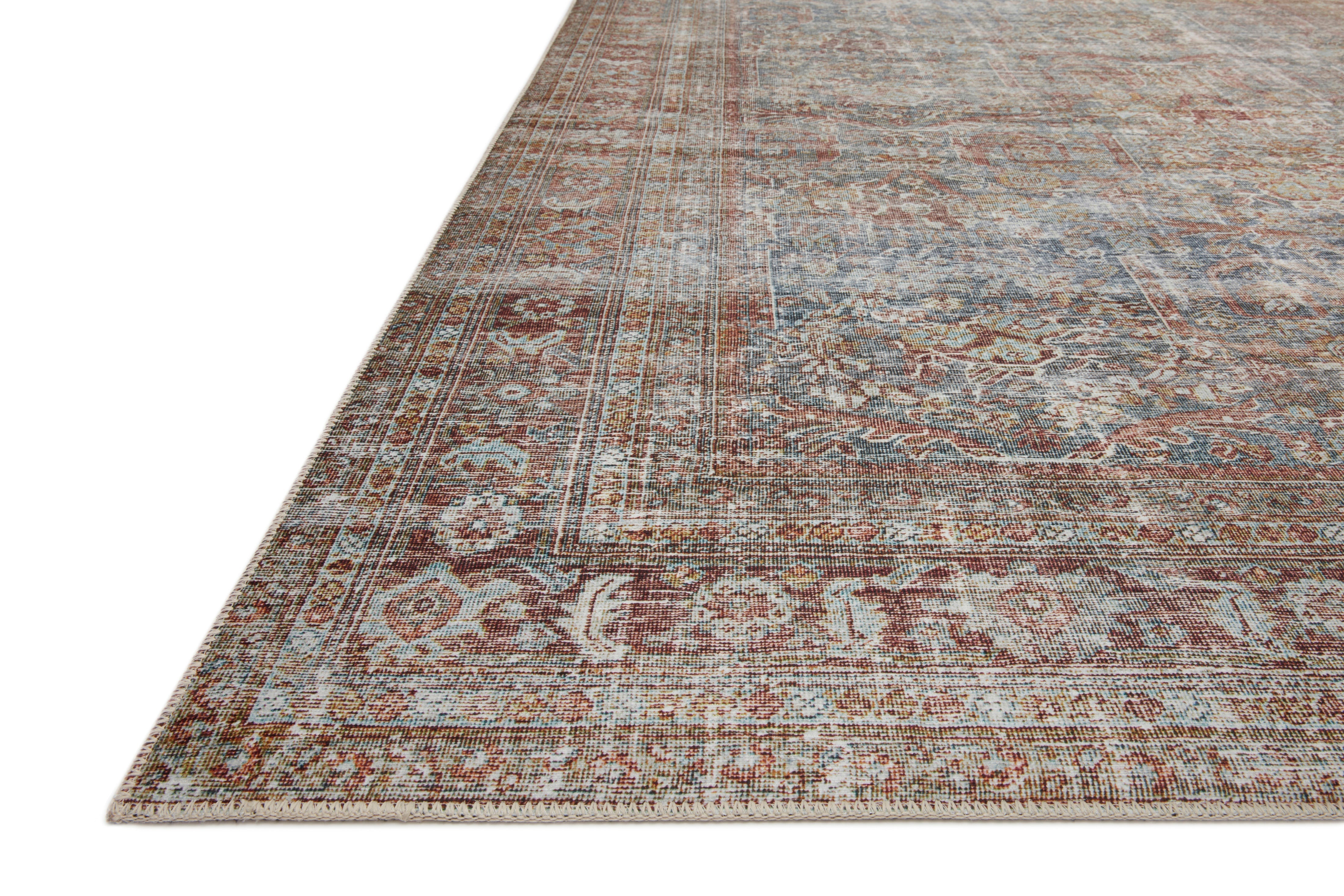 Chris Loves Julia x Loloi Jules Lagoon/Brick Rug