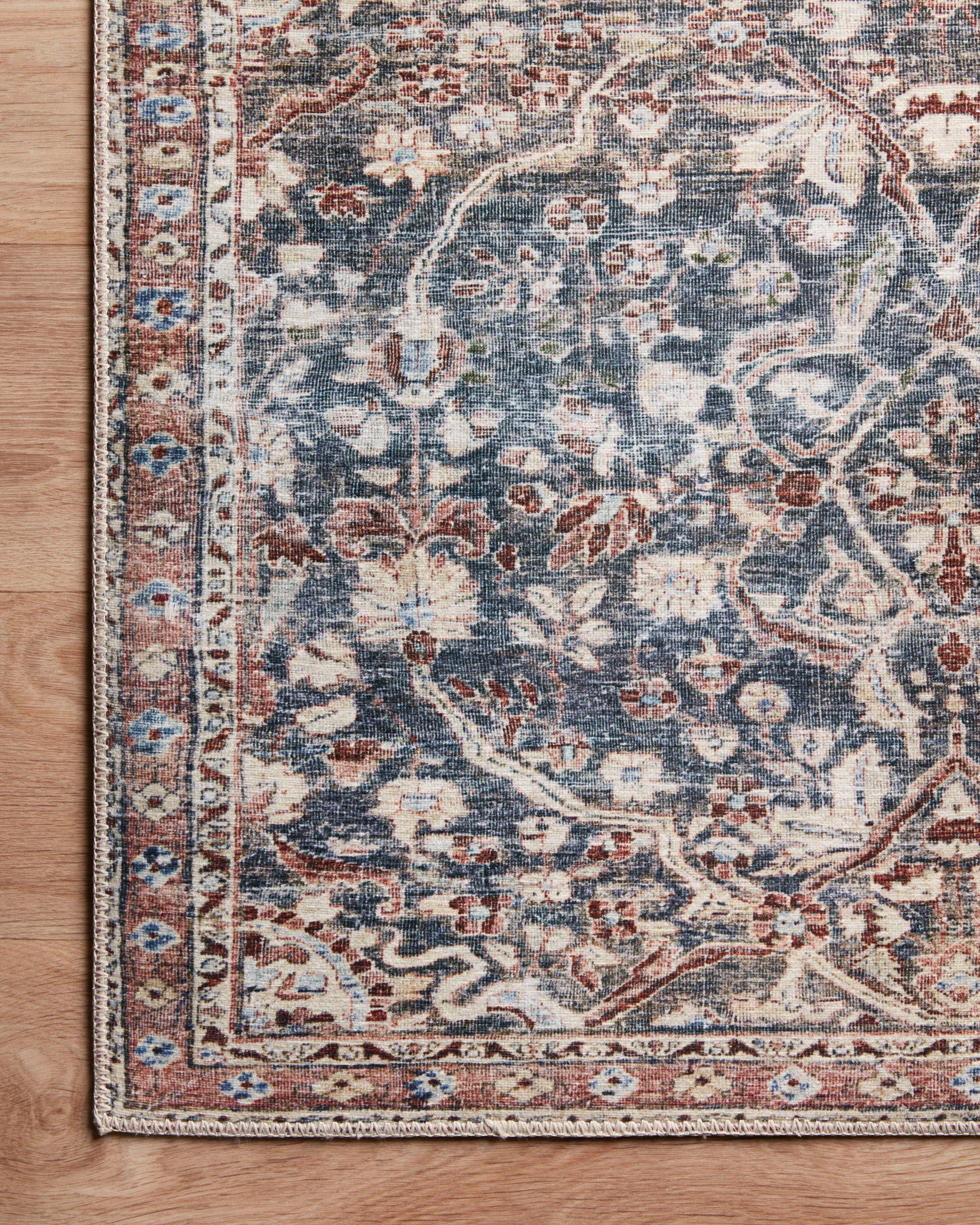 Chris Loves Julia x Loloi Jules Denim/Spice Rug