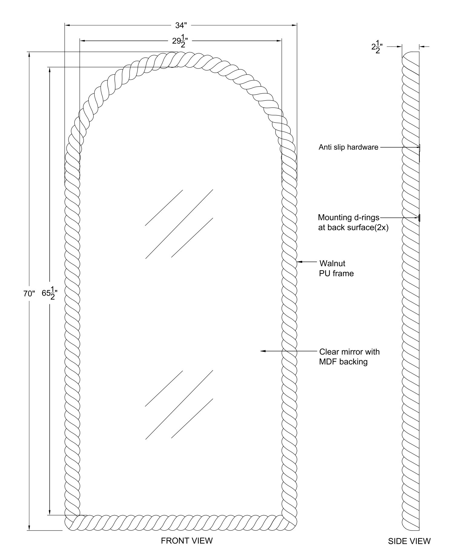 Crew Floor Mirror