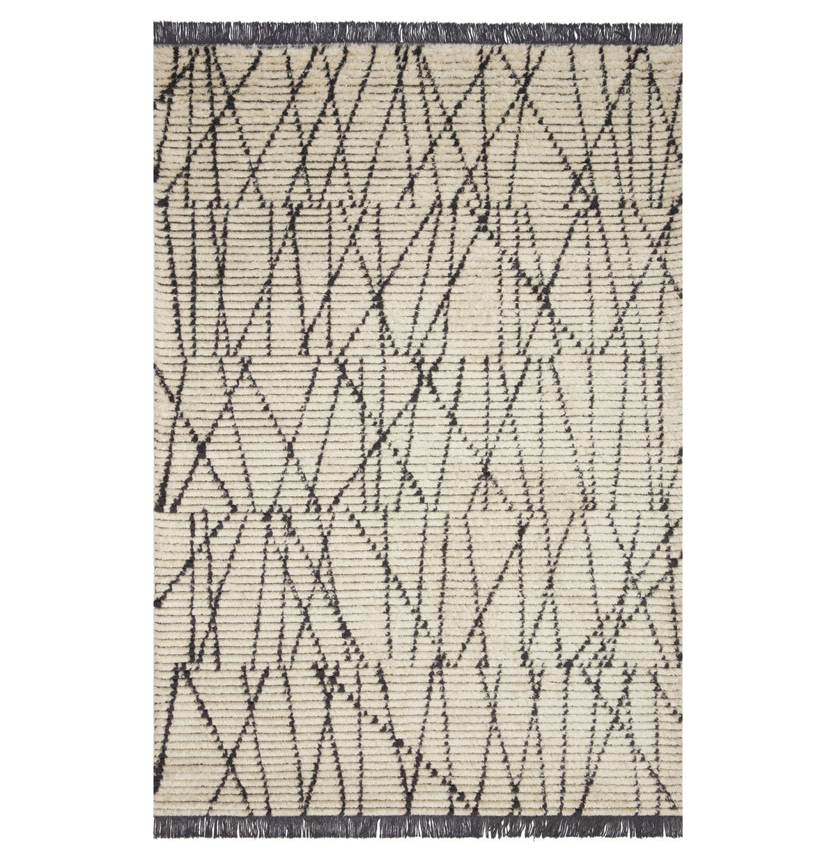 Chris Loves Julia x Loloi Alice Cream/Charcoal II Rug