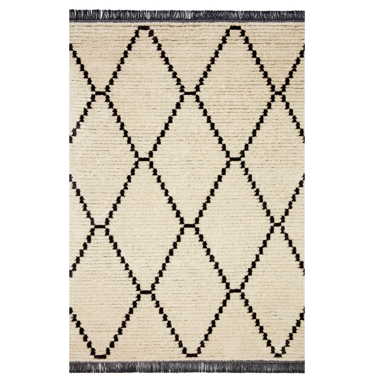 Chris Loves Julia x Loloi Alice Cream/Charcoal Rug