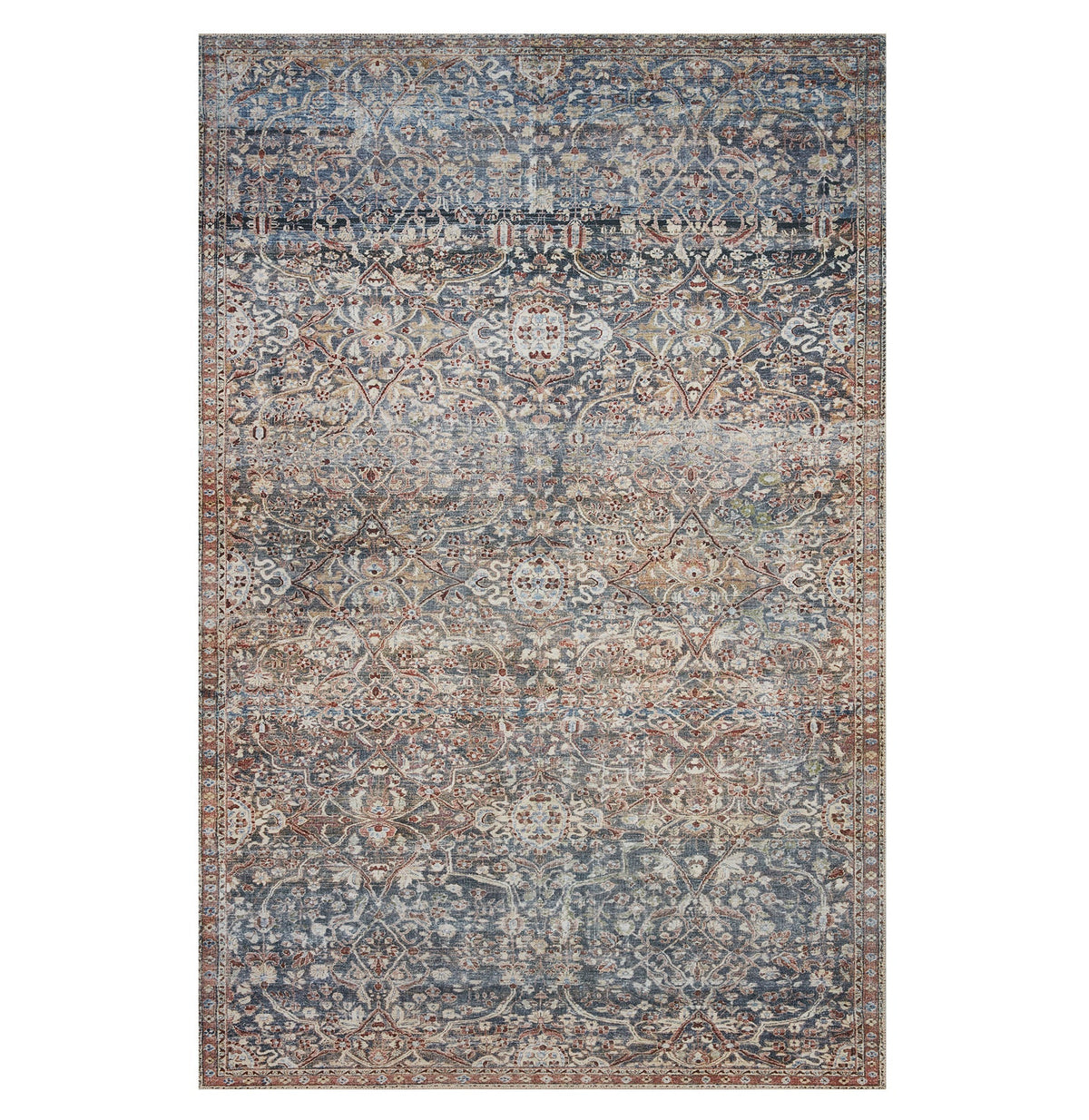 Chris Loves Julia x Loloi Jules Denim/Spice Rug