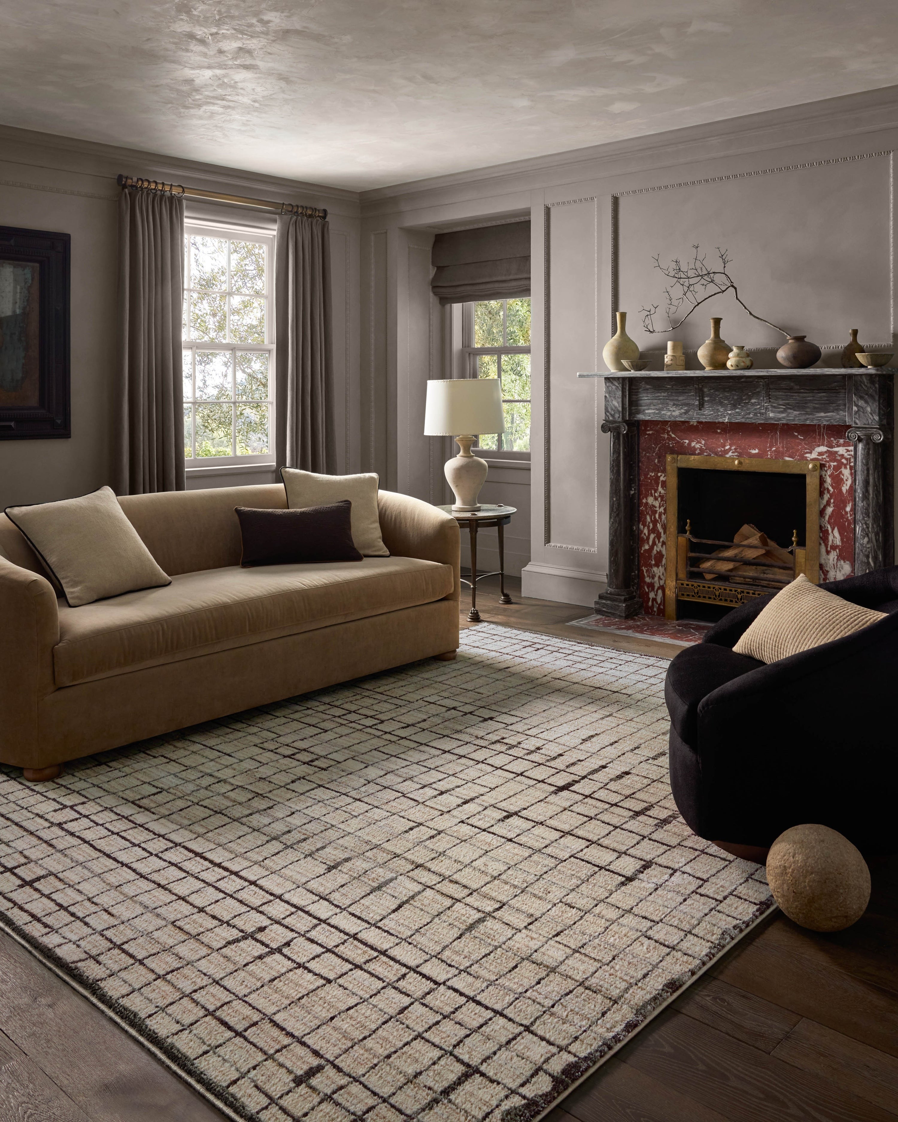 Jeremiah Brent x Loloi Bleecker Ivory / Charcoal Rug