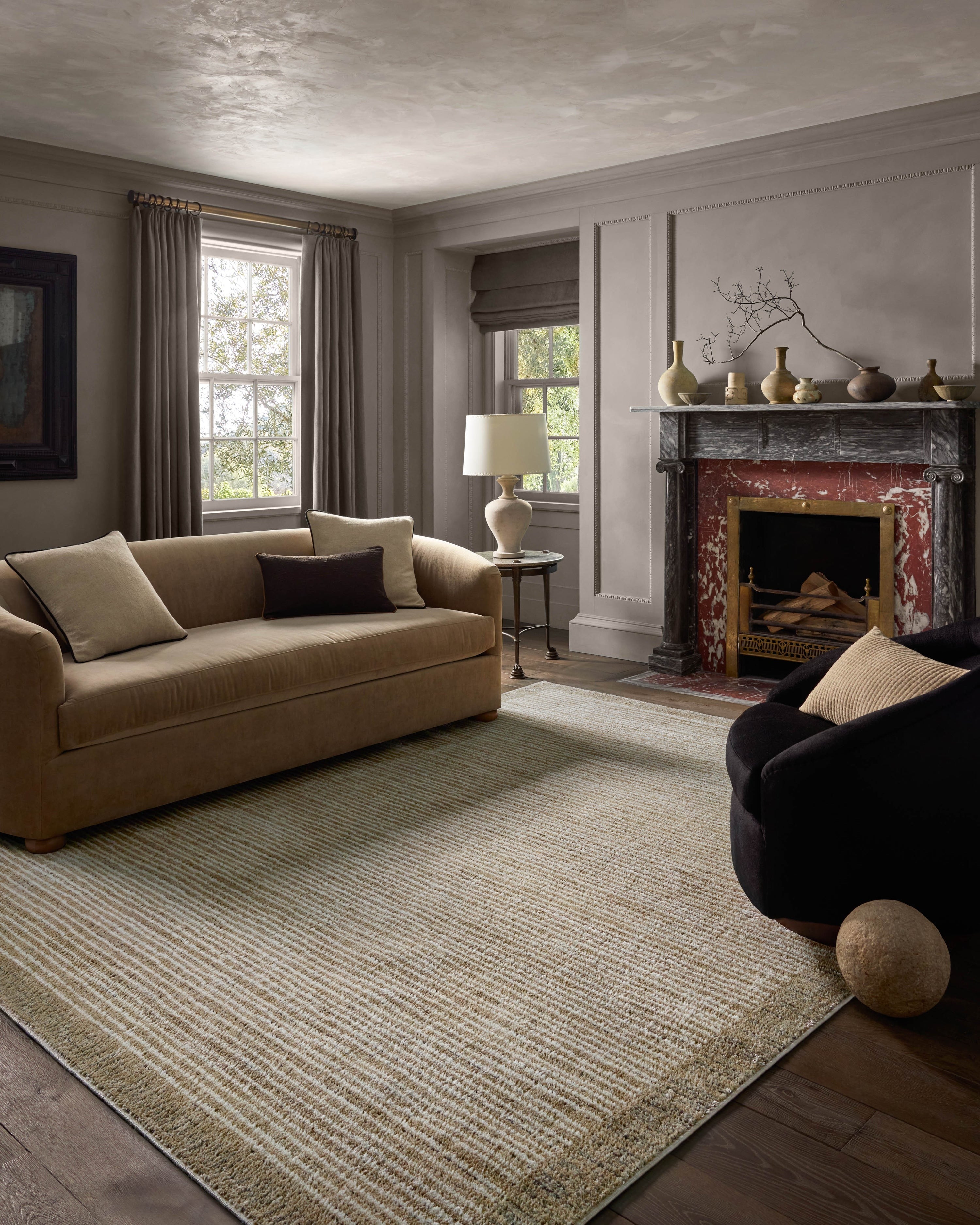 Jeremiah Brent x Loloi Bleecker Sand / Charcoal Rug