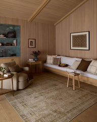 Amber Lewis x Loloi Cambria Natural / Jade Rug