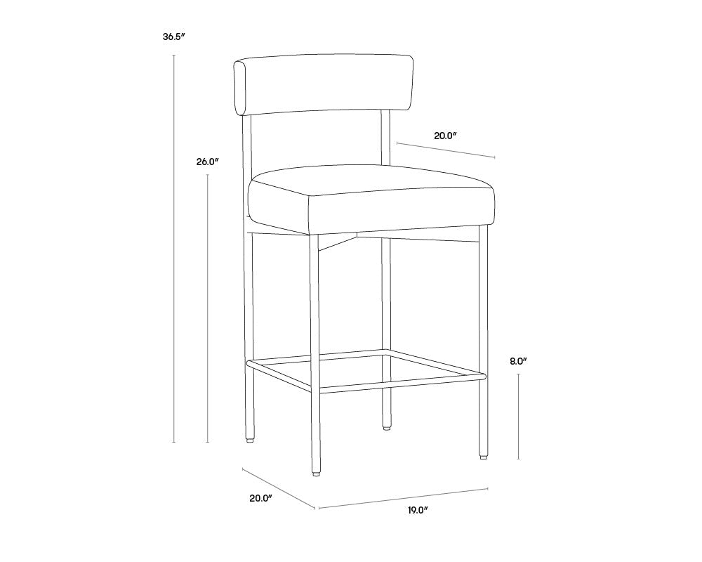 Ensley Counter Stool - Ivory