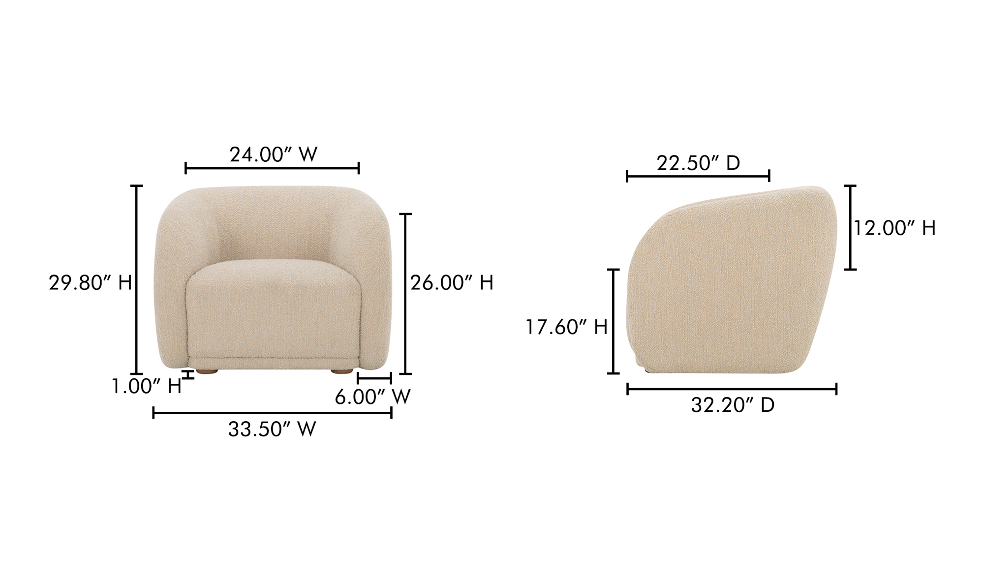 Faye Armchair - Beige