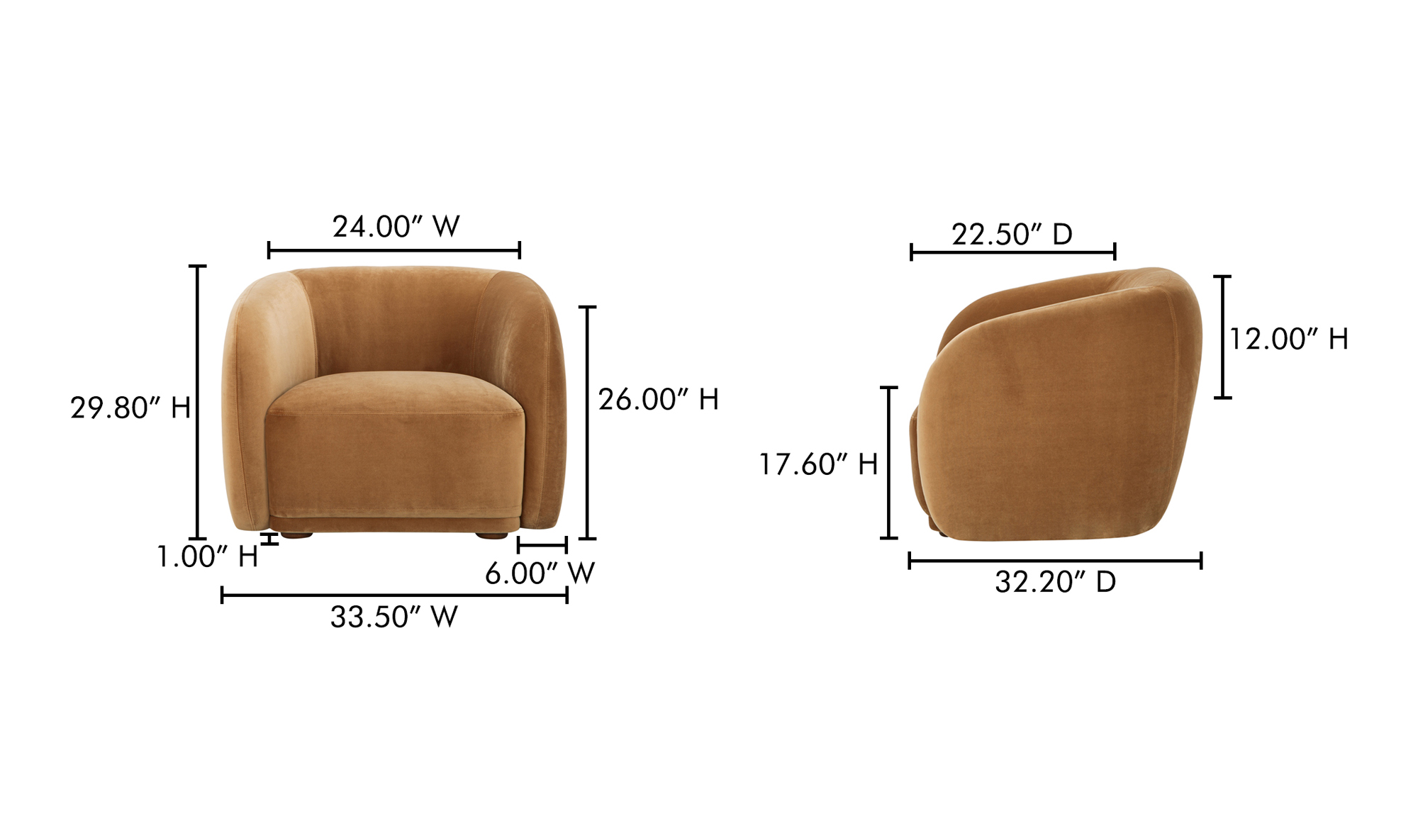 Faye Armchair - Tan