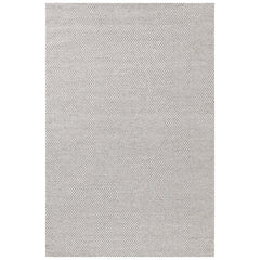 Honeycomb Ivory/Grey Woven Wool Rug